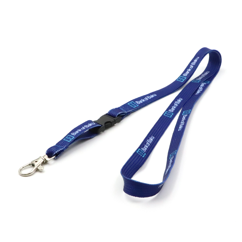 Custom key chain keychain nylon lanyard buckle designs lanyard with logo attachments