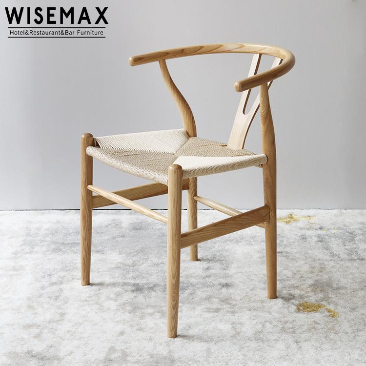 Мебель WISEMAX из ясеня, Ханс Вагнер/Датский/Профессиональный завод, обеденные стулья из твердой древесины, Wishbone Chair