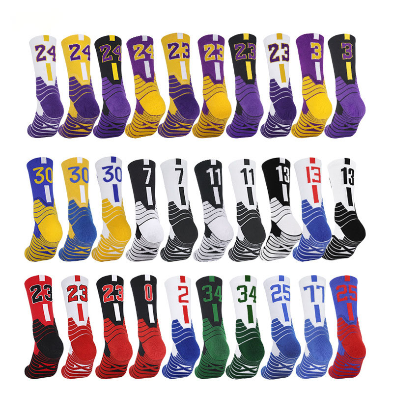 Summer Men Basketball Elite Football Children Mid-Tube High-Top Towel Sports Socks