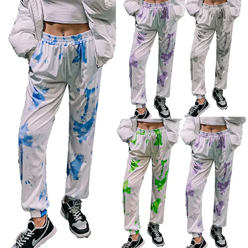 The Spring Of 2021 Wholesale Tie-dye Printed Stretch Casual Harem Pants