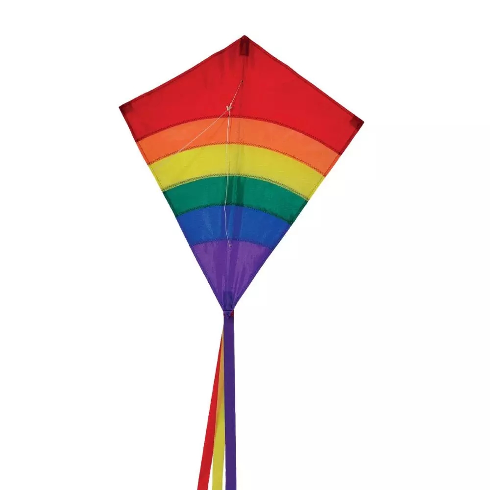 Outdoor sport rainbow diamond kite from kite factory