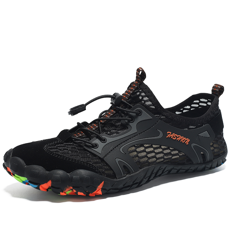 Cross-border men's mesh cloth hollow breathable fashion trend outdoor wading casual shoes