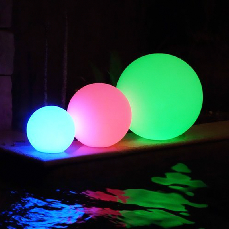 For Pool Garden Party Solar Powered Inflatable Led Dimmable Glow Solar Swimming Pool Floating Ball Night Lights Lamp With Remote