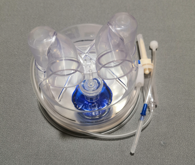 Humidifier chamber for F&P/BMC heated high flow respiratory humidifier