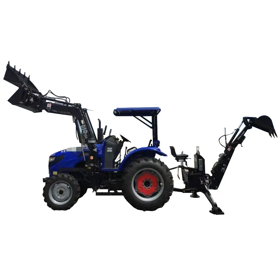 CE certificated farm garden tractor with front end loader and backhoe/excavator good quality tractor