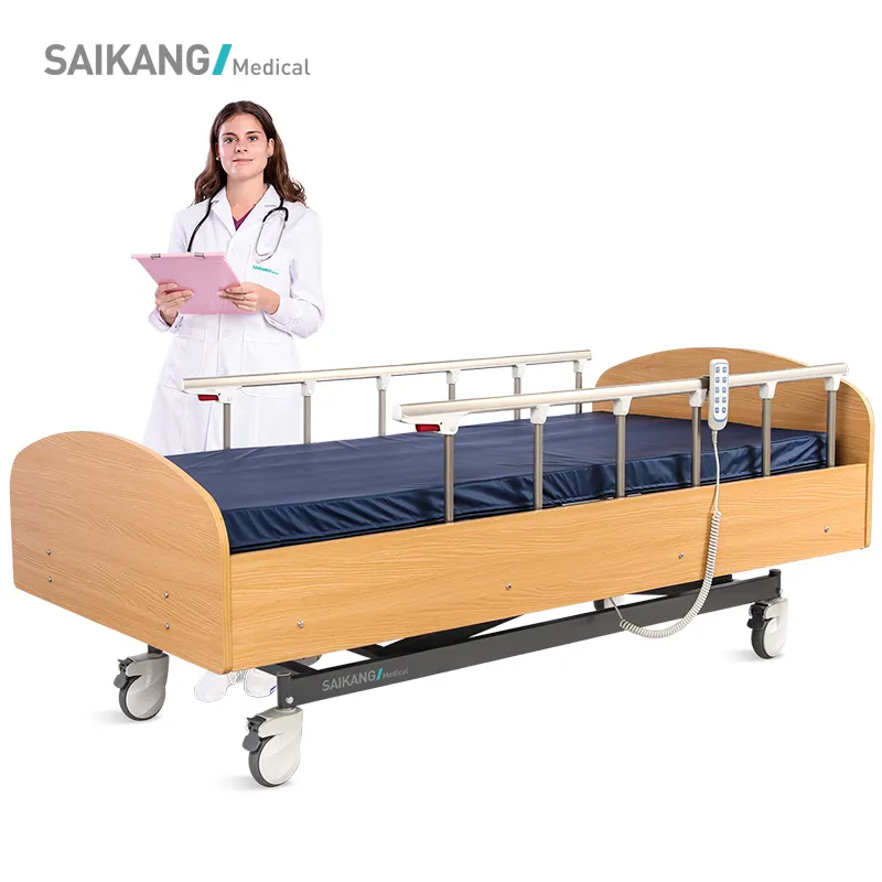 H6k Saikang Wooden Cheap Hospital Electric Adjustable Therapy Bed