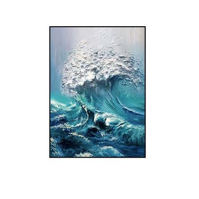 Beautiful Sea Scenery Modern Printed Home Decor Painting Framed Oil Handmade Painting for Decor