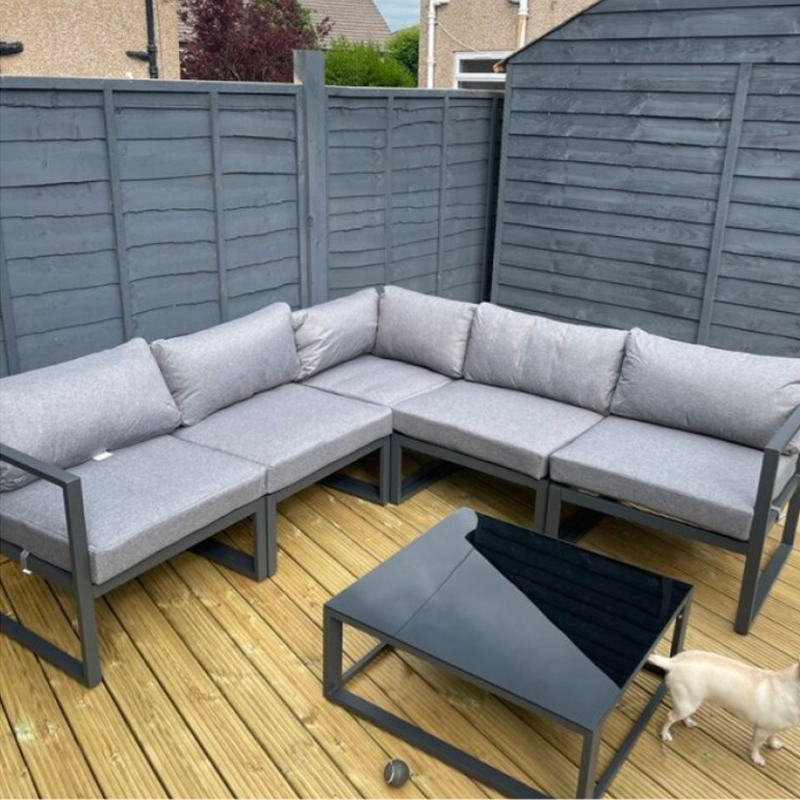 Outdoor sofa garden furniture patio lounge aluminum sofa seating outdoor sectional