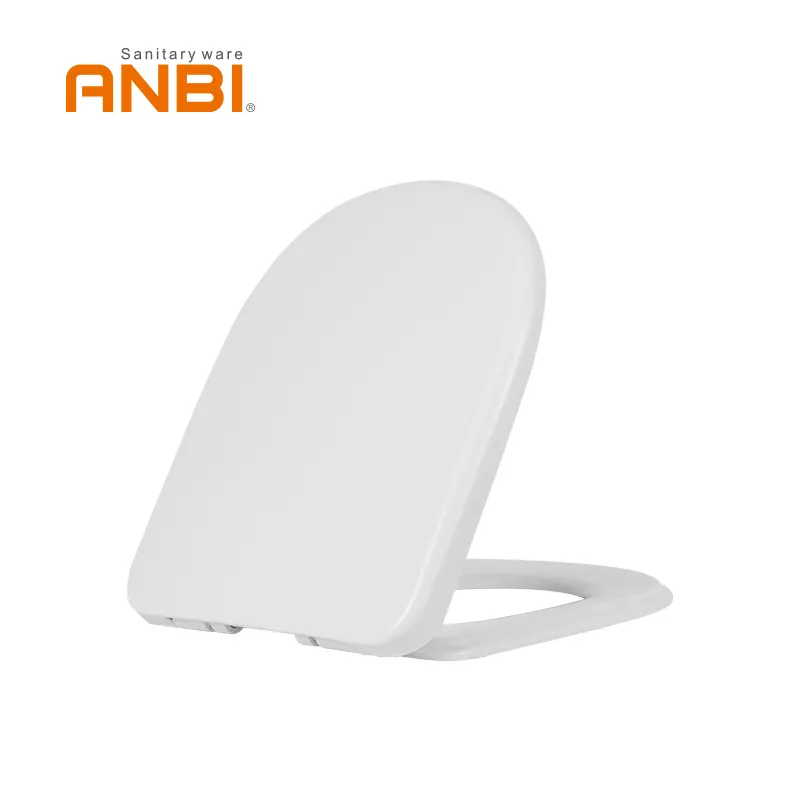 ANBI Good quality ceramic seat cover quickly release U shape soft close PP material toilet seat cover from China