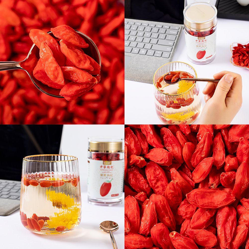 Красный Мощный QIZITO Ningxia Wolfberry Сертифицированный Zhongning Годжи бесплатный образец сушеных ягод Годжи