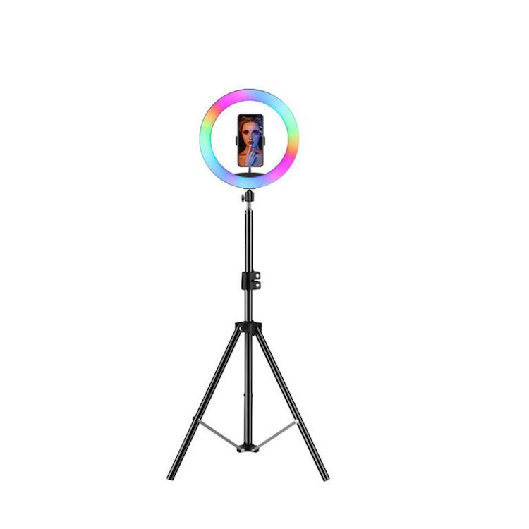 13 дюймов RGB мигающего освещения 33 см регулируемой яркостью лампы кольцевой осветитель на светодиодах (LED) для селфи с штатив-Трипод стойка для Youtube в прямом эфире Потоковое вещание