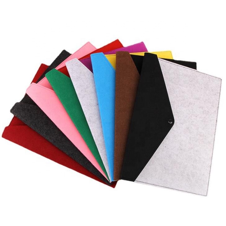 Custom logo A4 File Folders Felt File Bags Business Case for Document Briefcase Filing Products Chancery School Supplies Tablet