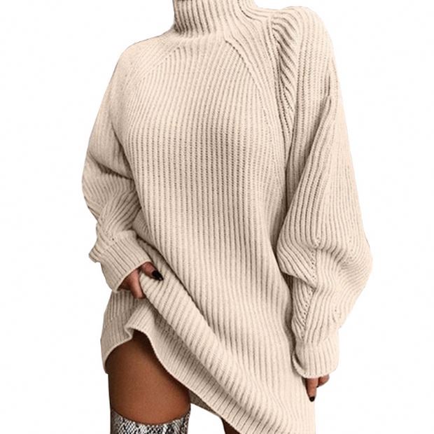 2021 fall winter knit turtleneck plus size sweater dress wommen's sweaters pullover