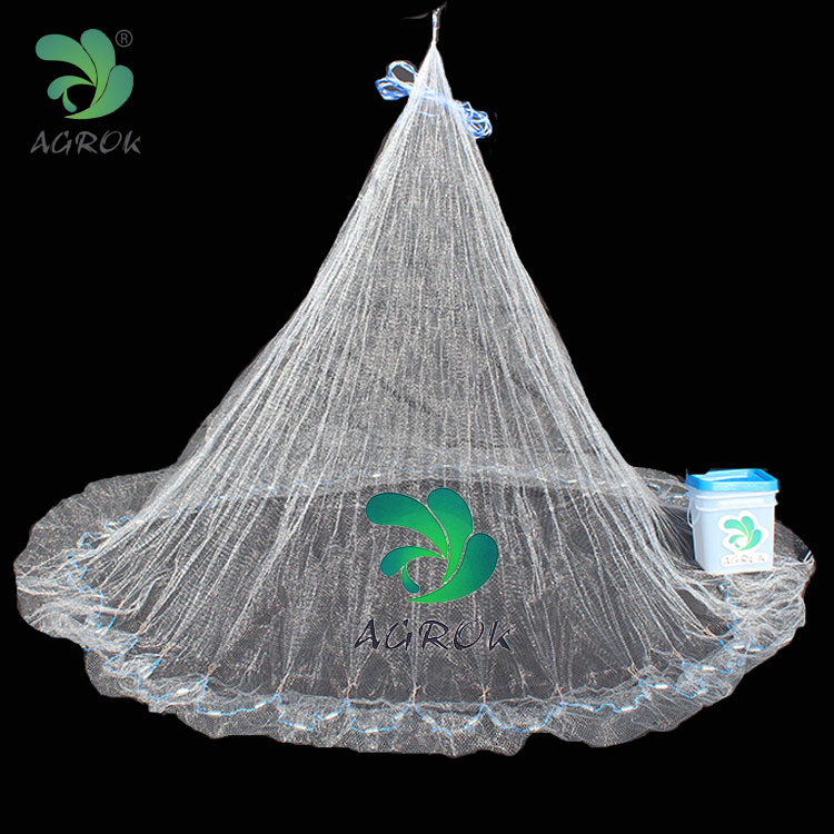 Agrok 8ft 3/8 "0.75lb японский рыболовные сети привести оливковое дно карман литой чистая