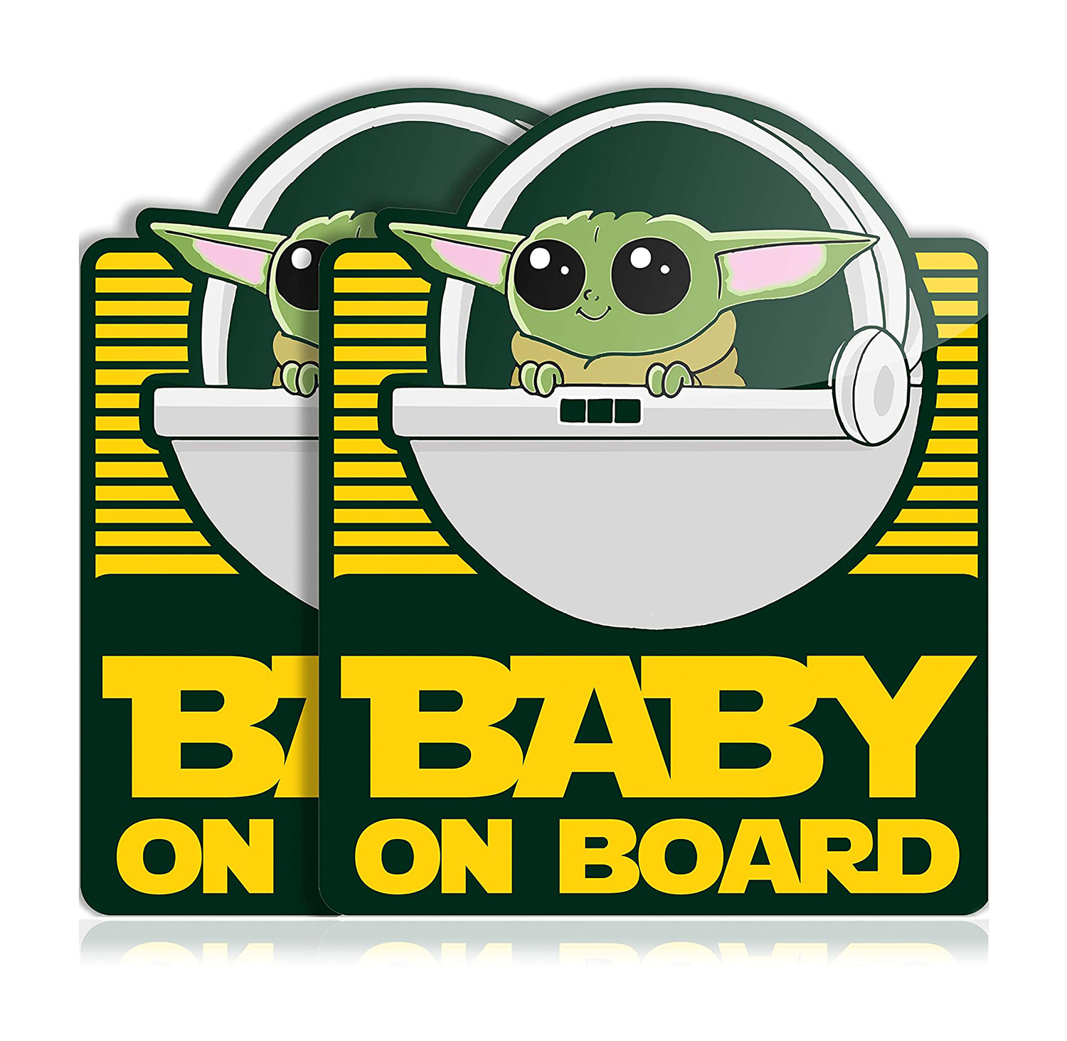 Наклейки на автомобиль Baby Yoda, виниловые наклейки на заказ для автомобилей, грузовиков, автомобилей, окон или бамперов, прозрачные автомобильные наклейки на заказ