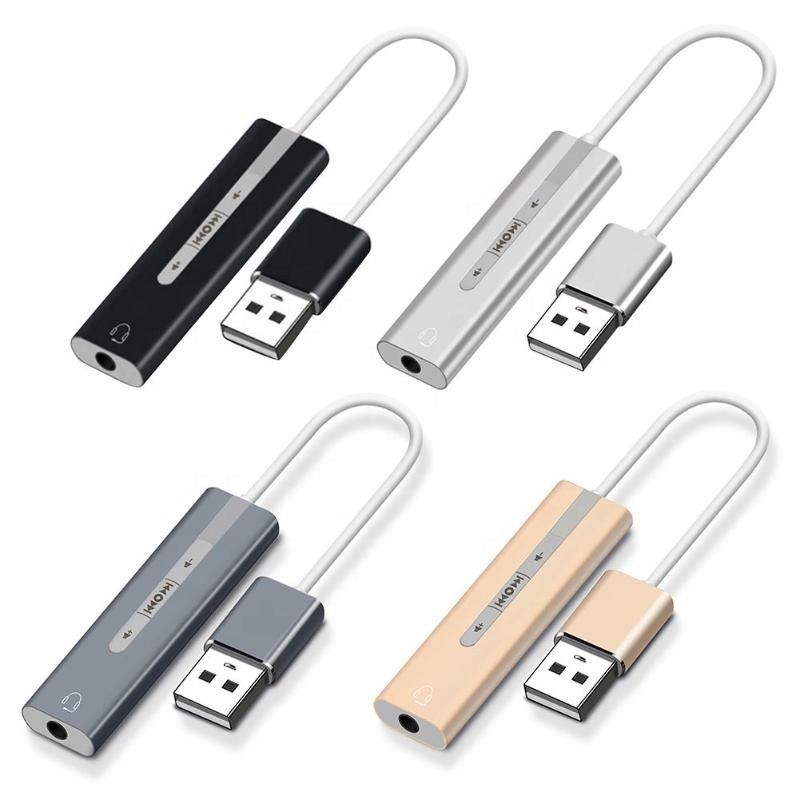 USB звуковая карта Внешний конвертер, USB аудио адаптер с 3,5 мм Aux Стерео HIFI Magic voice7.1 CH