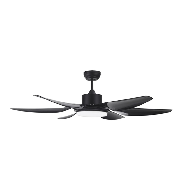 54" Contemporary Home Decorative Indoor 6-Blades Quiet Reversible Saving 3-Speeds Remote Control Led Ceiling Fan With Light