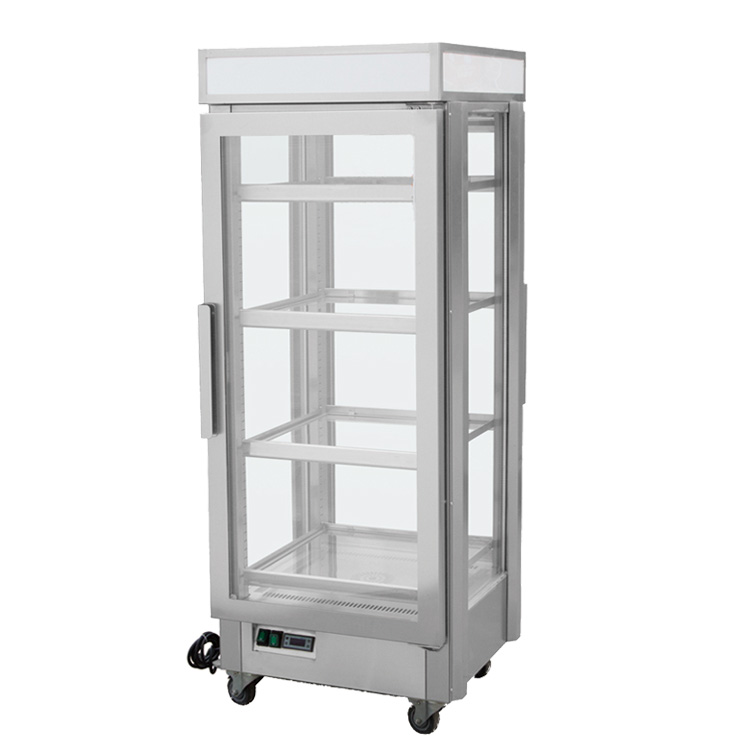 Eletcric Single Door Food Warmer showcase Cart with glass door