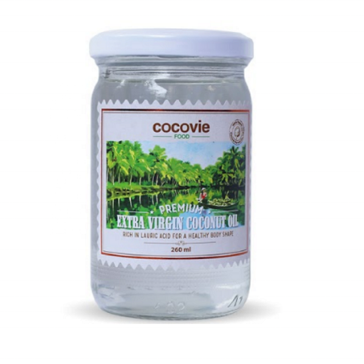 Первоклассное Экстра девственное кокосовое масло (Cocovie) Номер модели: PEVCO 260 мл