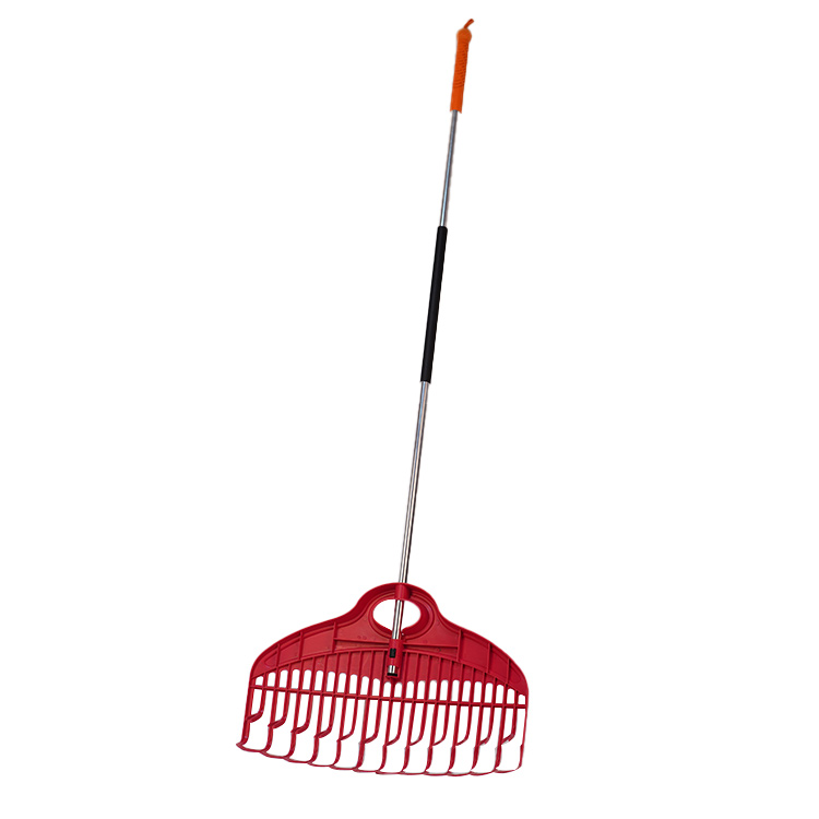 Leaf Rake Lawn Rake Garden Rake with 63" Lightweight Aluminum Handle, Durable Plastic Head 12 Tines