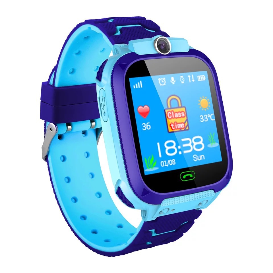 2021 SIM Card Call Location Tracker Waterproof IP67 Kid Smartwatch Q12 Children Smart Watch SOS Antil-lost phone watch for Kids