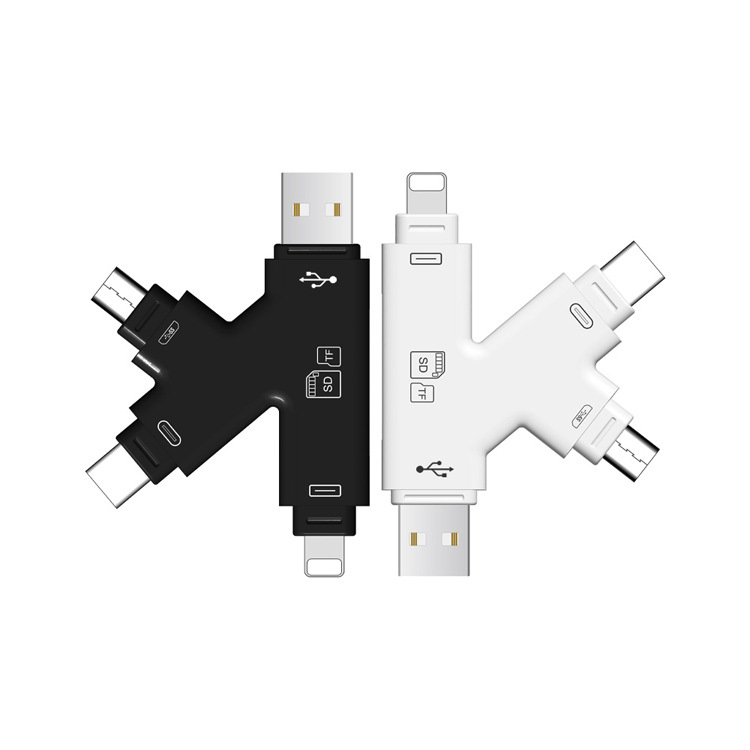 Многофункциональный K Shape 4 в 1 OTG Type C кардридер для iPhone USB флэш-накопитель оболочка