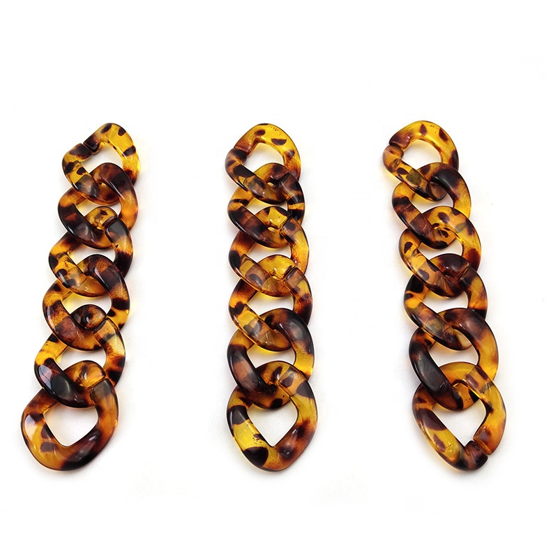 Acrylic chain 33*40mm plastic chain buckle DIY Accessories for lady's bag mobile phone case glasses chain accessories wholesale
