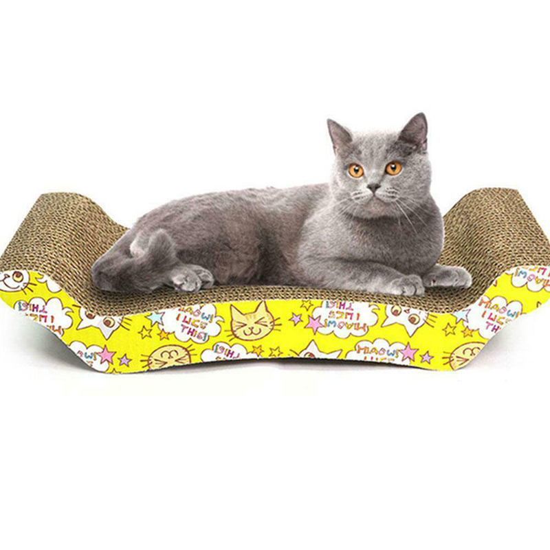 Durable Cat Scratch Board Catnip Cardboard Cat Scratch Corrugated Board Cat Scratch Board