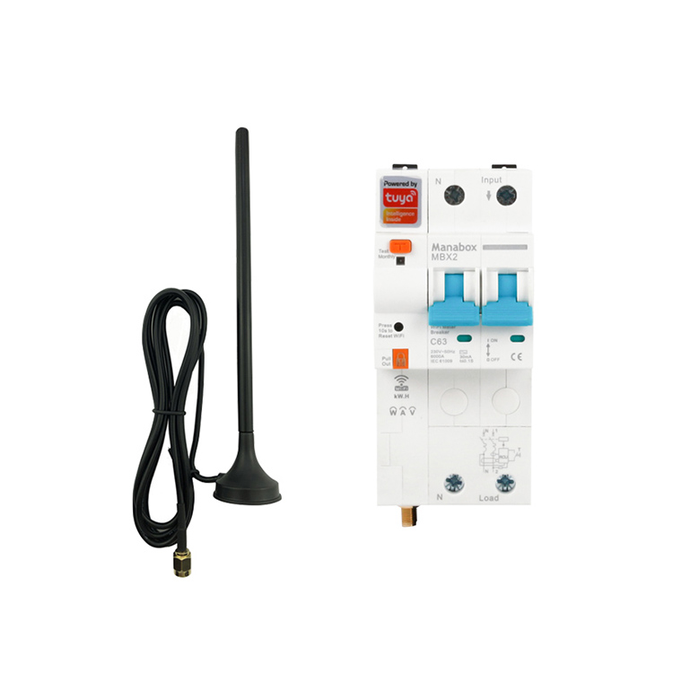 Best selling 2P convenient intelligent durable smart wifi circuit breaker surge protection