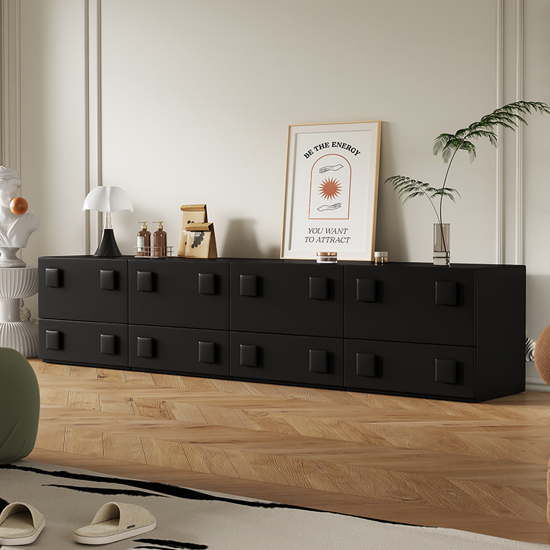 Modern Simple Retro Style Middle Ancient Full Solid Wood TV Cabinet For Living Room Bedroom Storage Combination Module