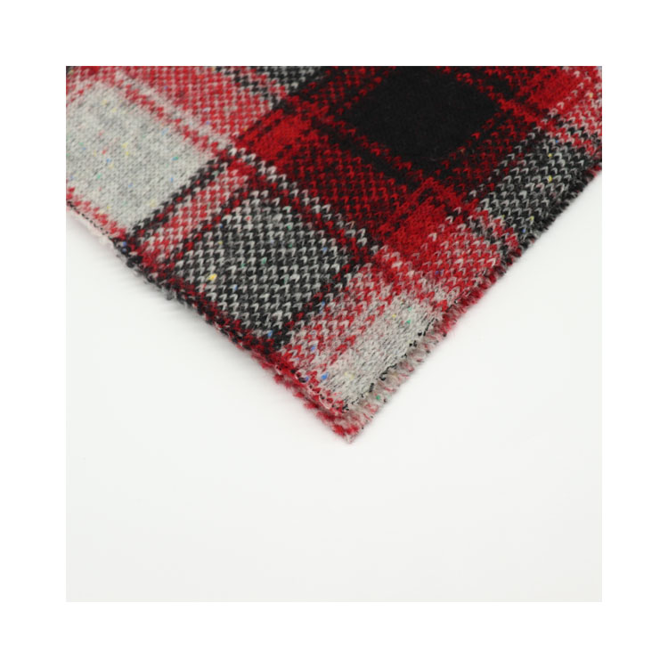 2021 popular style grid style 30%wool 28%polyester 42%acrylic blend fabric