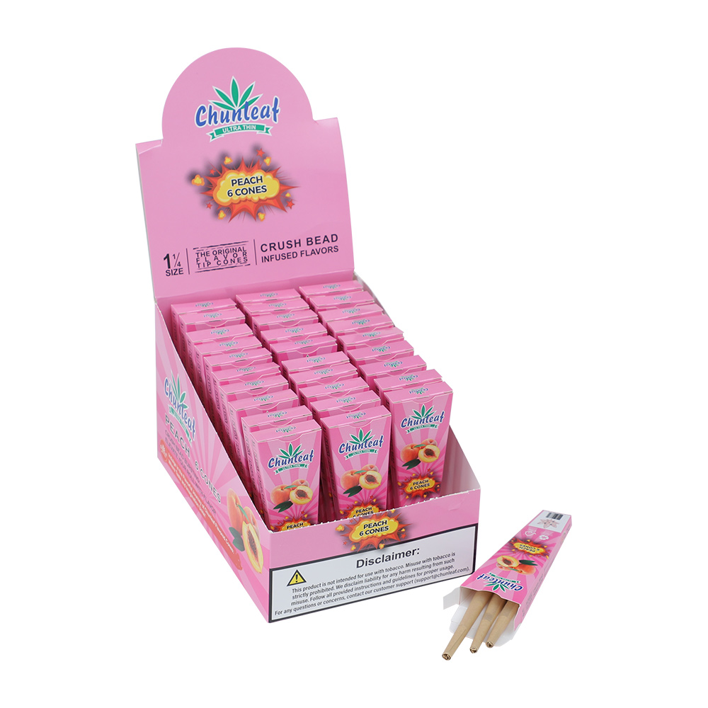 2023 Hot Selling New Rolled Flavored Cones with Crush Bead Crush bead bursting Infused Flavors Cones