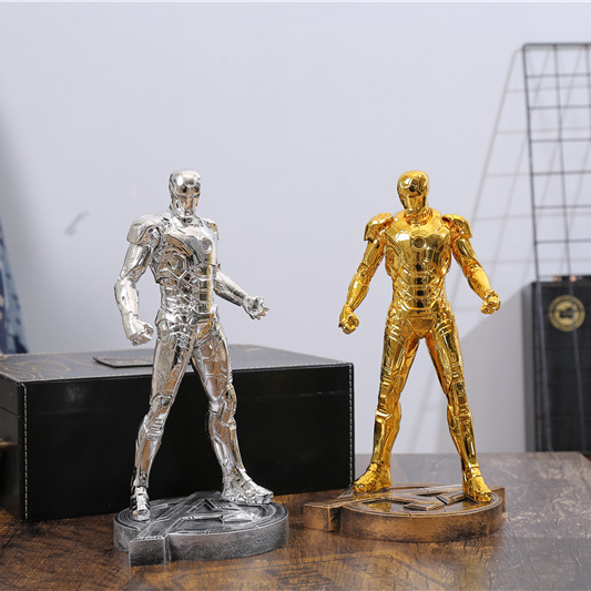 Avengers captain America 3 Iron Man MG30 hand-made resin toy birthday gift Custom Gold Silver