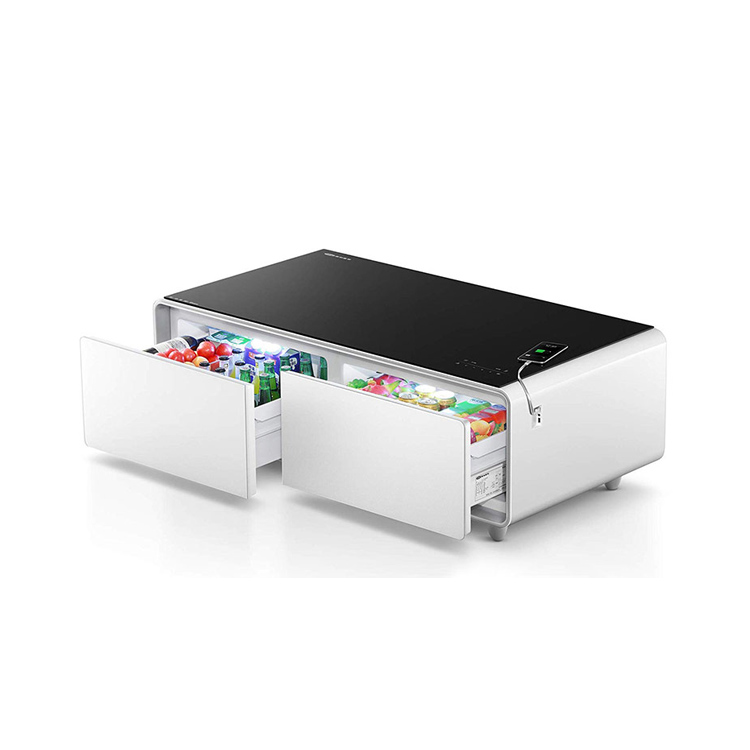 Touch screen coffee table smart coffee table sobro smart coffee table with fridge