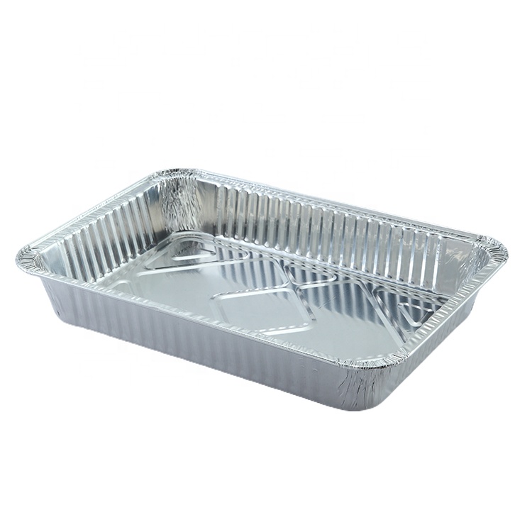 Small Size Rectangle Foil Container Non-Stick Hole Foil Tray Aluminum Foil Baking Tray