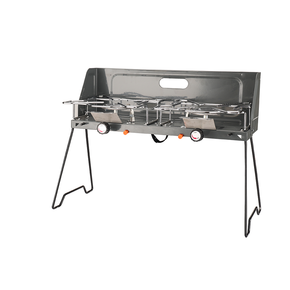 Portable camping set windproof folding gas stove burner