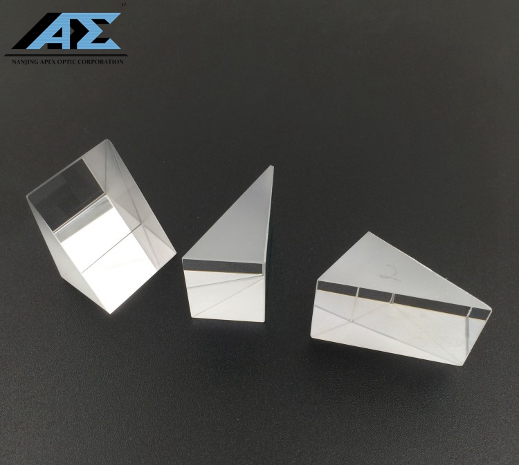 Customized optical transparent crystal triangular prism lens for optical prism and lens