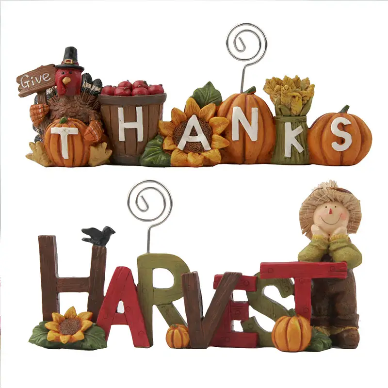 Custom Novelty Resin cartoon thanksgiving holday gifts memo clip holder