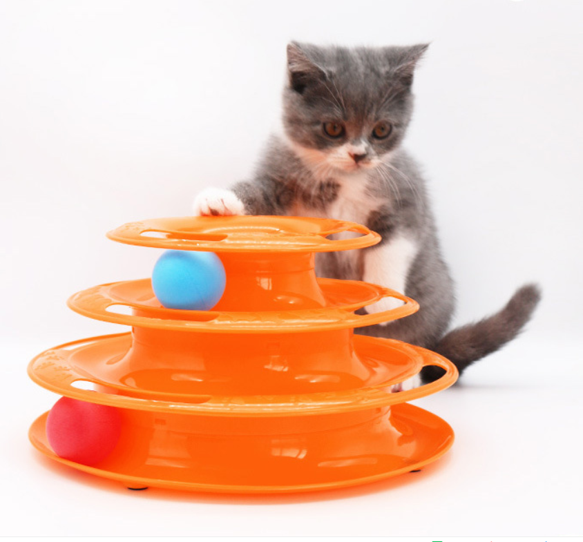 Amazon горячая Распродажа умная подходит несколько Juguetes Para Gatos шар железной дороги башня Интерактивная 3-история игрушка для кошки