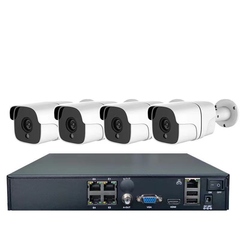 4CH H.265 POE NVR KIT 5MP outdoor Waterproof bullet IP Camera two way audio CCTV Surveillance systems