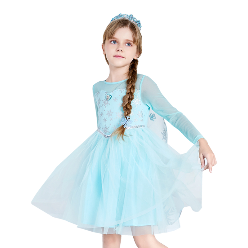 Disney Licensee Customized Frozen Dress Elsa Anna Cosplay Costume for Girls