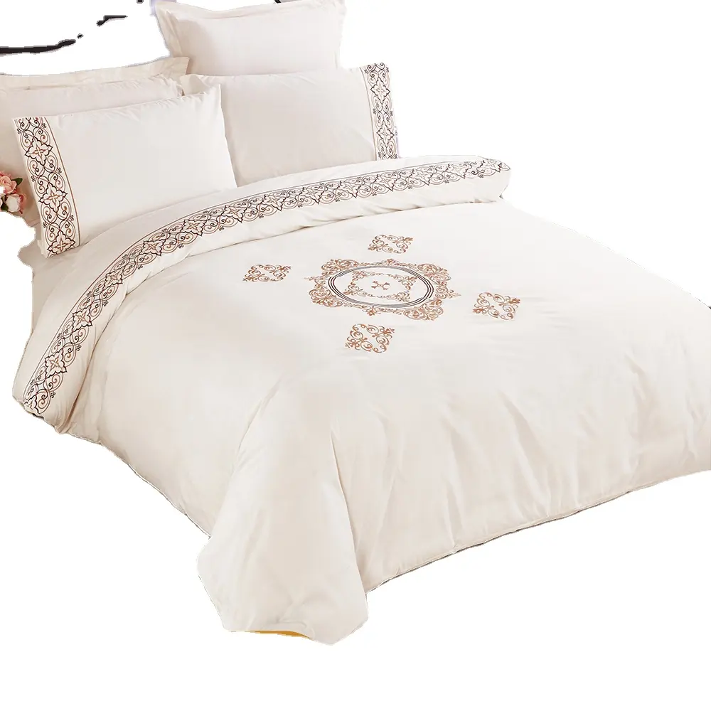 KOSMOS zipper king size Embroidered duvet cover with lace