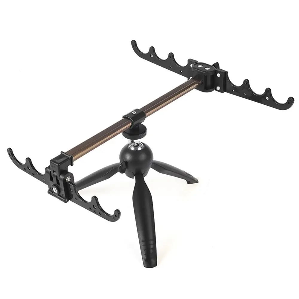 Ultralight Collapsible Fishing Rod Tripod Outdoor Portable Aluminum Fishing Rod Rack Support Stand