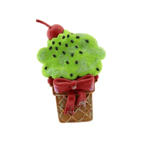 Mini Polymer Clay Food Ice-cream Shape Christmas Tree Hanging Ornament for Cake Decoration Diy Kids Collection Gift Clay Craft