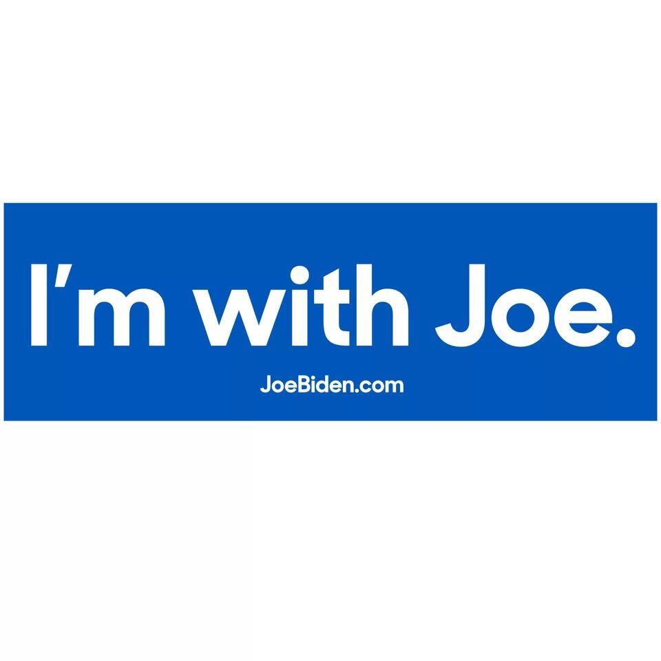 Быстрая доставка в наличии я с joe автомобильный бампер стикер для США на выбор