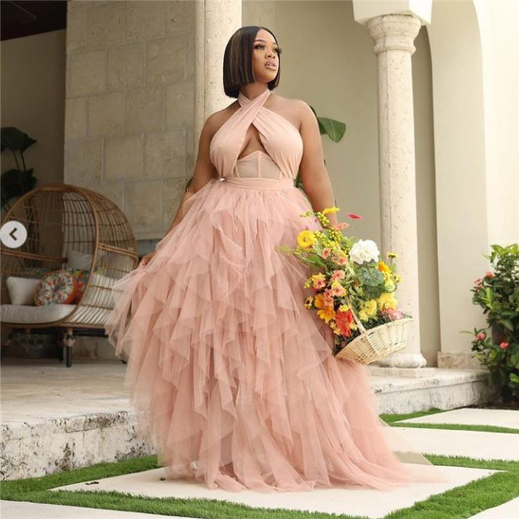 2021 New Exquisite Lace Ball Party Evening Dress Mesh Dress Corset Wedding Dress