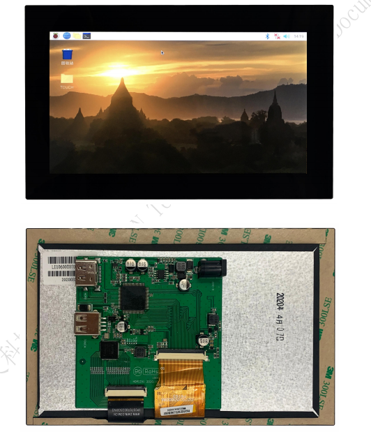 7 inch Raspberry Pi screen   1024 x 600  IPS  capacitive touch Panel Connect Raspberry Pi 3/4