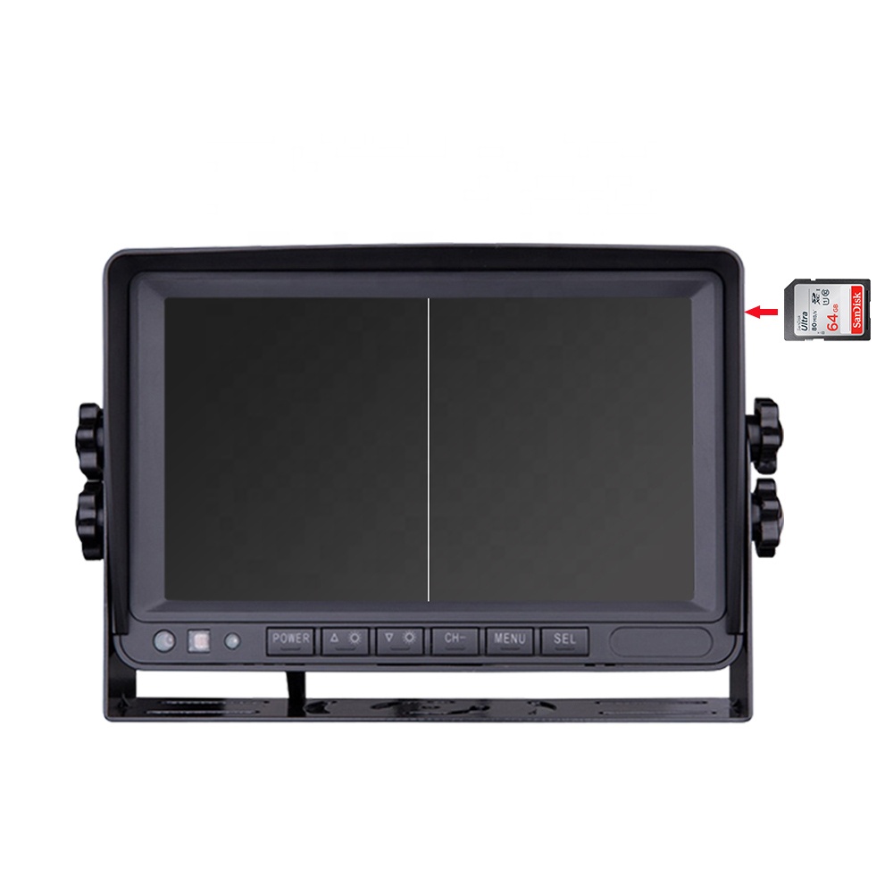 7 дюймов AHD Quad изображение автомобиля видео мониторы экран 720P DVR сплит-монитор для седельный тягач