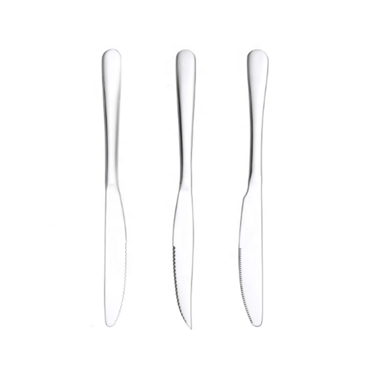 Promotion Three Different Serrated Blade Stainless Steel butter Steak dinner Knife Set For Hotel Restaurant Home Use