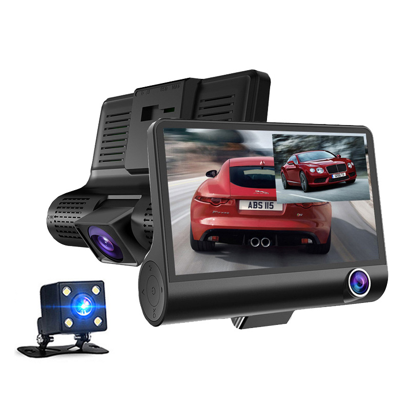 3 Dash Cam 4,0 дюймов видеорегистратор с разрешением Full HD камера с режимом ночной съемки, WDR, g-сенсором и монитор парковки